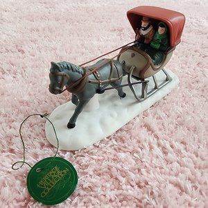 Dept 56‎ heritage village collection one horse open sleigh Christmas decor